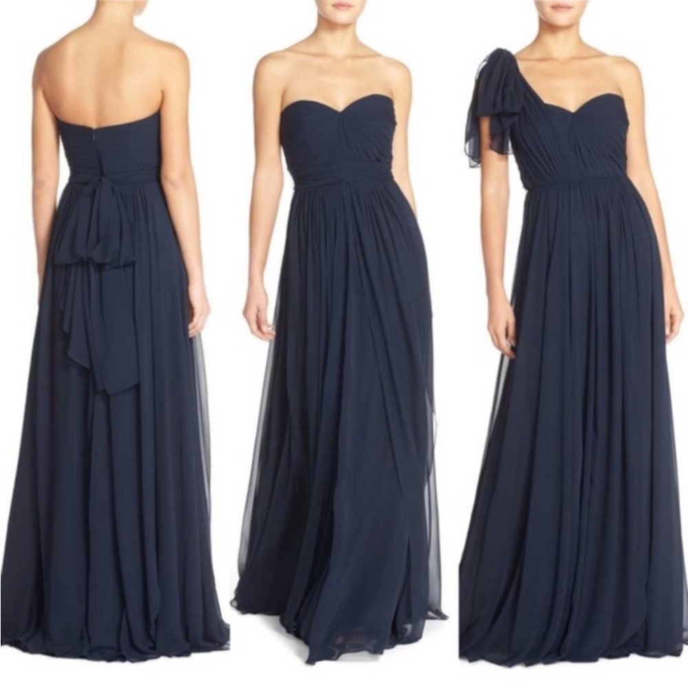 Jenny Yoo Navy Blue Mira Convertible Dress 18 - Picture 3 of 13